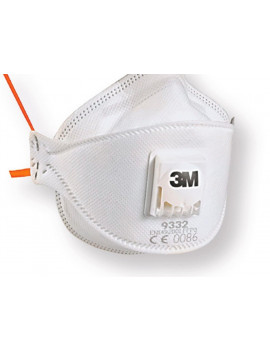 3M - 9332 PZ.10 - RESPIRATORE/MASCHERA PER POLVERI-FUMI-NEBBIE FFP3 C/VALVOLA