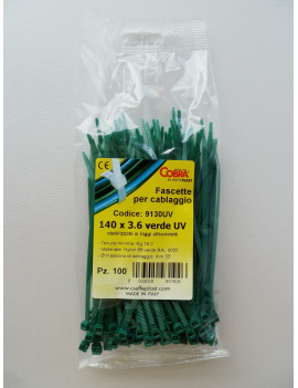 FASCETTE DI PLASTICA VERDI RAL 6005 PZ.100 