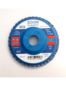 TAF ZOOM 49Z GRANA 40-DISCO LAMELLARE ALLO ZIRCONIO (FERRO E INOX) MADE IN ITALY